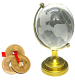 Divya Mantra Combo Of Feng Shui Globe and Chinese Coins - Divya Mantra