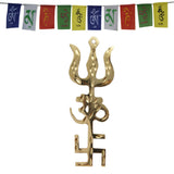 Divya Mantra Combo Of Trishakti Yantra Hanging and Tibetan Flag For Car - Divya Mantra