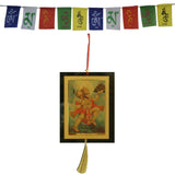 Divya Mantra Combo Of Hanuman Car Decoration Rear View Mirror Hanging Accessories And Prayer Flag For Car - Divya Mantra