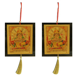 Combo of Ganesha Car Decoration Rear View Mirror Hanging Accessories