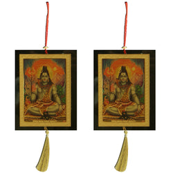 Combo of Shiva Car Decoration Rear View Mirror Hanging Accessories