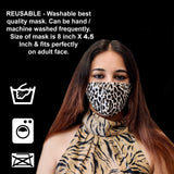 Face Mask, Washable Reusable Animal Print Face Masks For Health Protection n Skin Care Unisex Mouth Filter Facemask, Soft Dri-Fit Handmade in India, Nose to Chin Mud & Pollution Dust Cover - SET OF 10 - Divya Mantra
